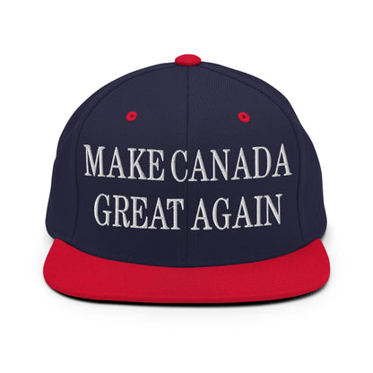 Make C Great Again Embroidered Flat Bill Brim Snapback Hat - Navy/ Red
