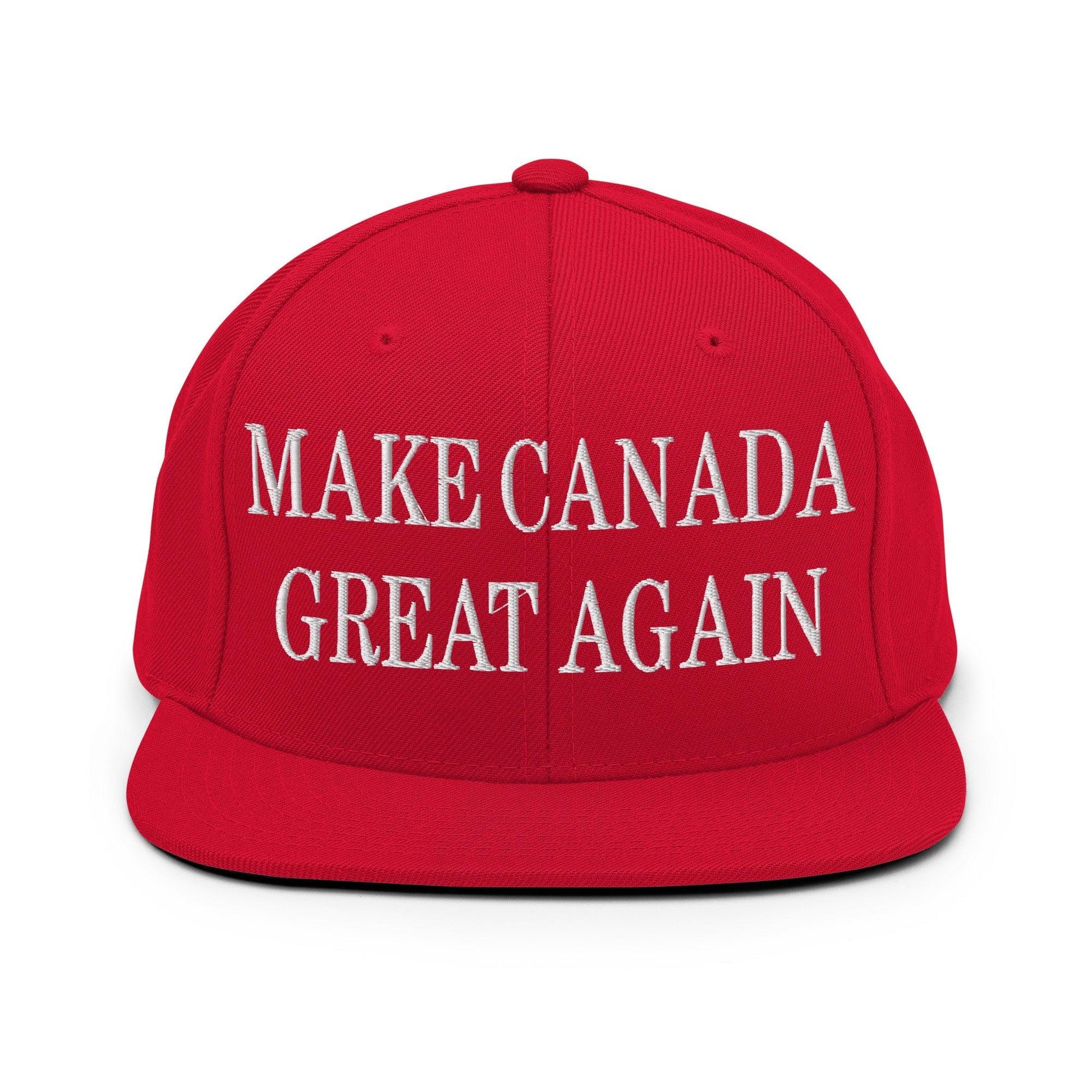 Make C Great Again Embroidered Flat Bill Brim Snapback Hat - Red