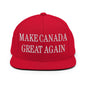 Make C Great Again Embroidered Flat Bill Brim Snapback Hat - Red