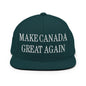 Make C Great Again Embroidered Flat Bill Brim Snapback Hat - Spruce