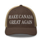 Make C Great Again Embroidered Mesh Trucker Hat - Brown/ Khaki
