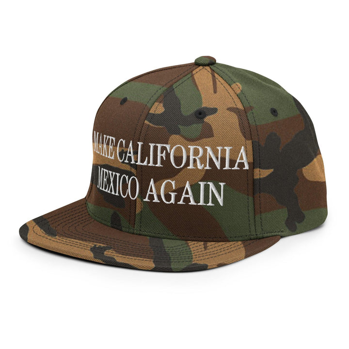 Make California Mexico Again Embroidered Flat Bill Brim Snapback Hat
