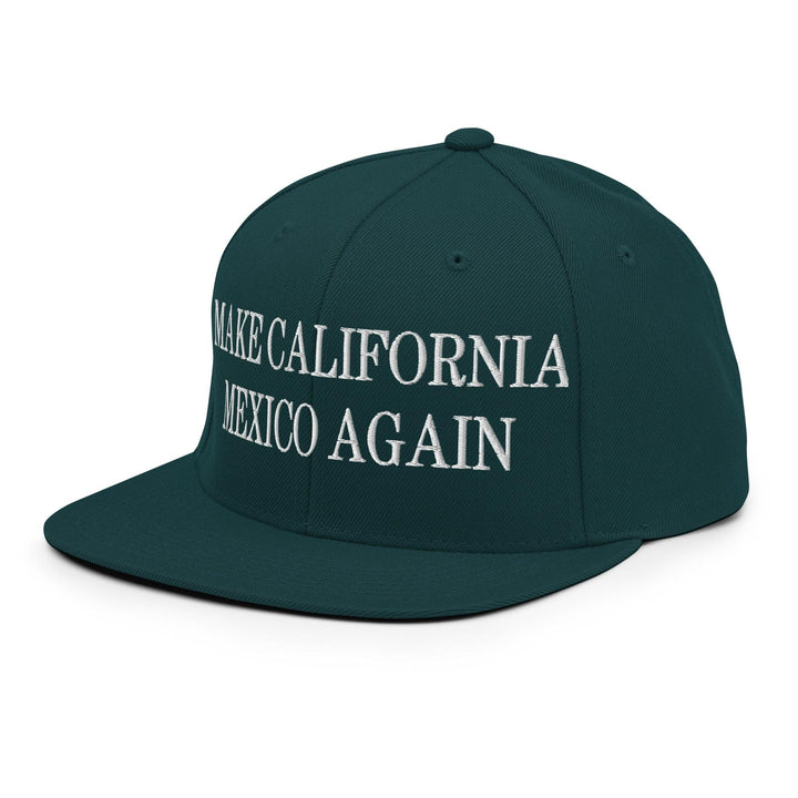 Make California Mexico Again Embroidered Flat Bill Brim Snapback Hat