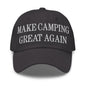 Make Camping Great Again Embroidered Dad Hat - Dark Grey