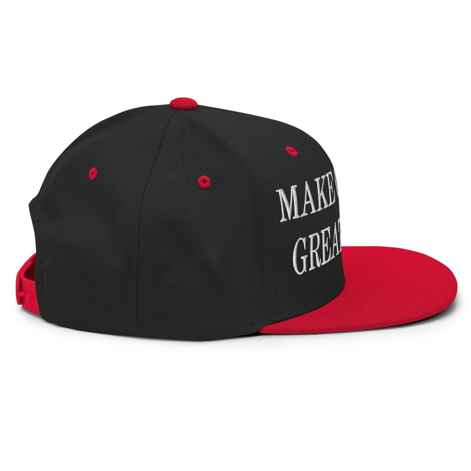 Make Camping Great Again Embroidered Flat Bill Brim Snapback Hat