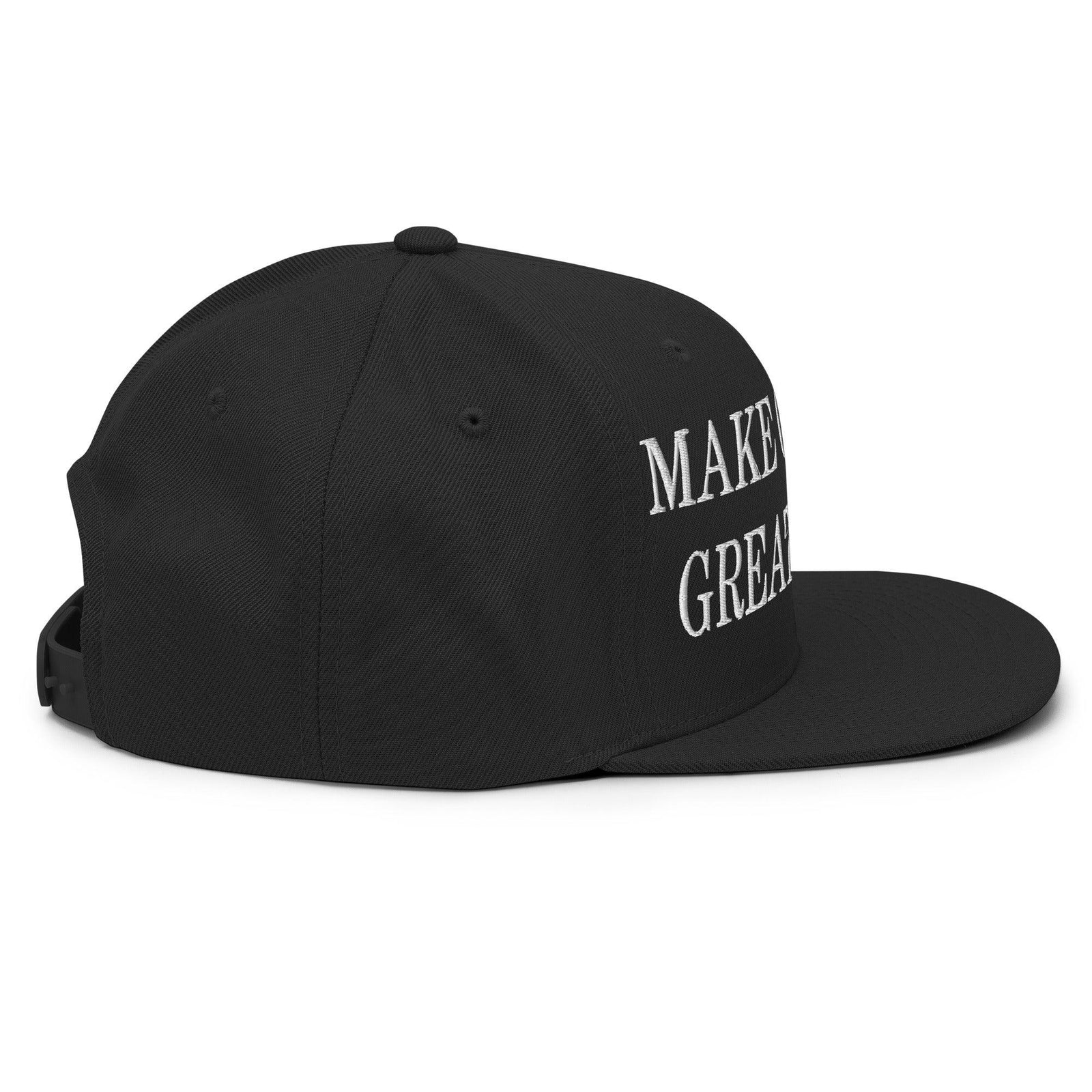 Make Camping Great Again Embroidered Flat Bill Brim Snapback Hat