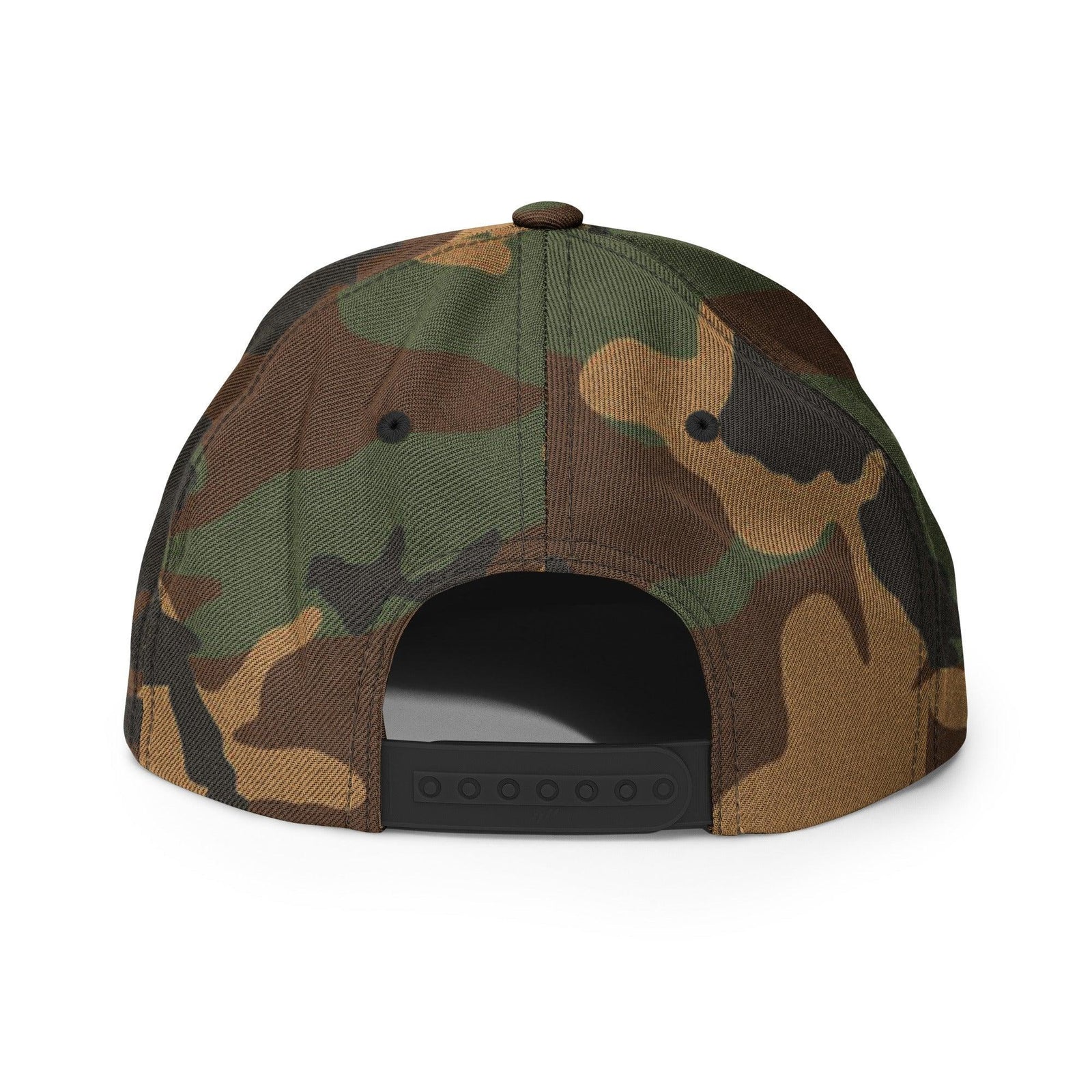 Make Camping Great Again Embroidered Flat Bill Brim Snapback Hat