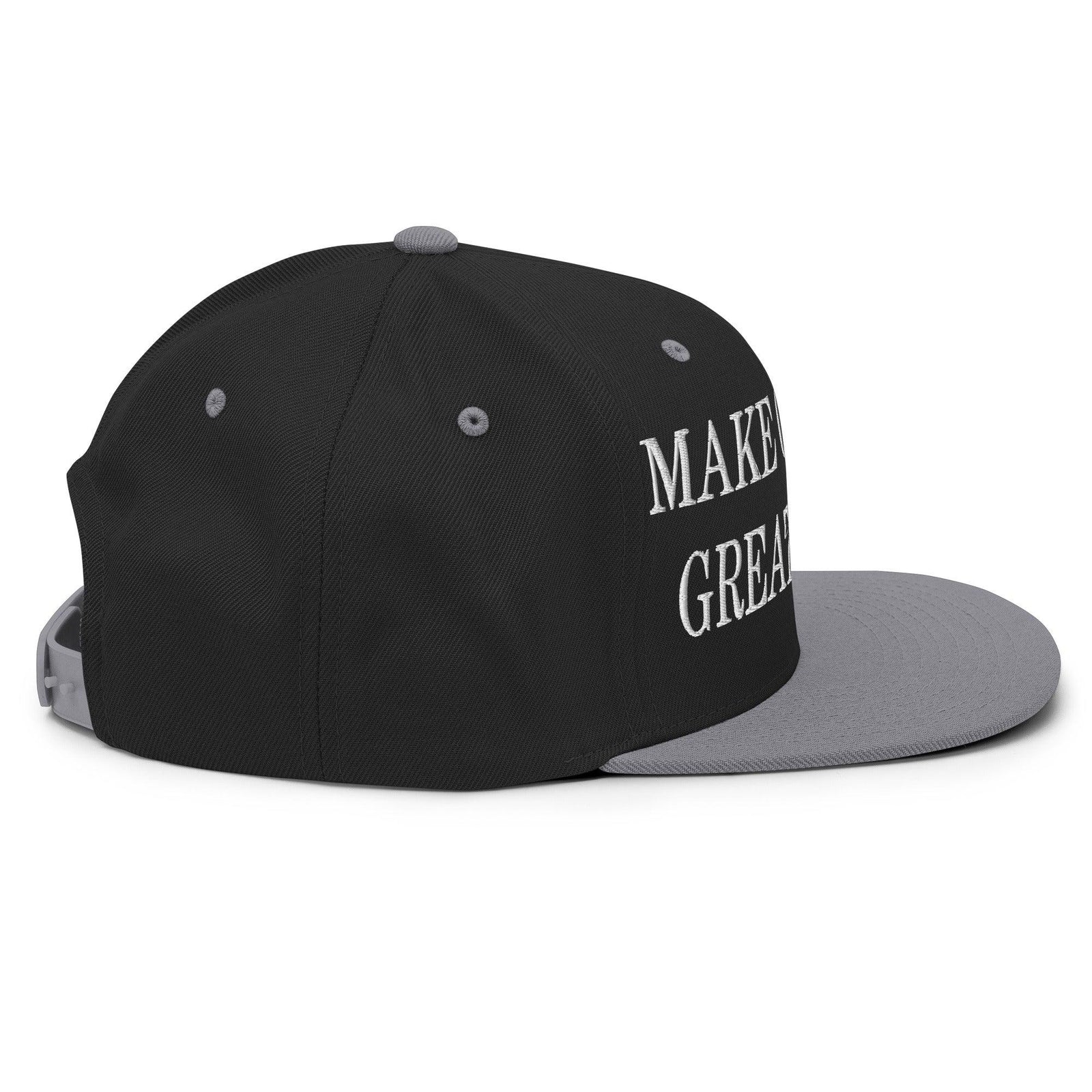 Make Camping Great Again Embroidered Flat Bill Brim Snapback Hat