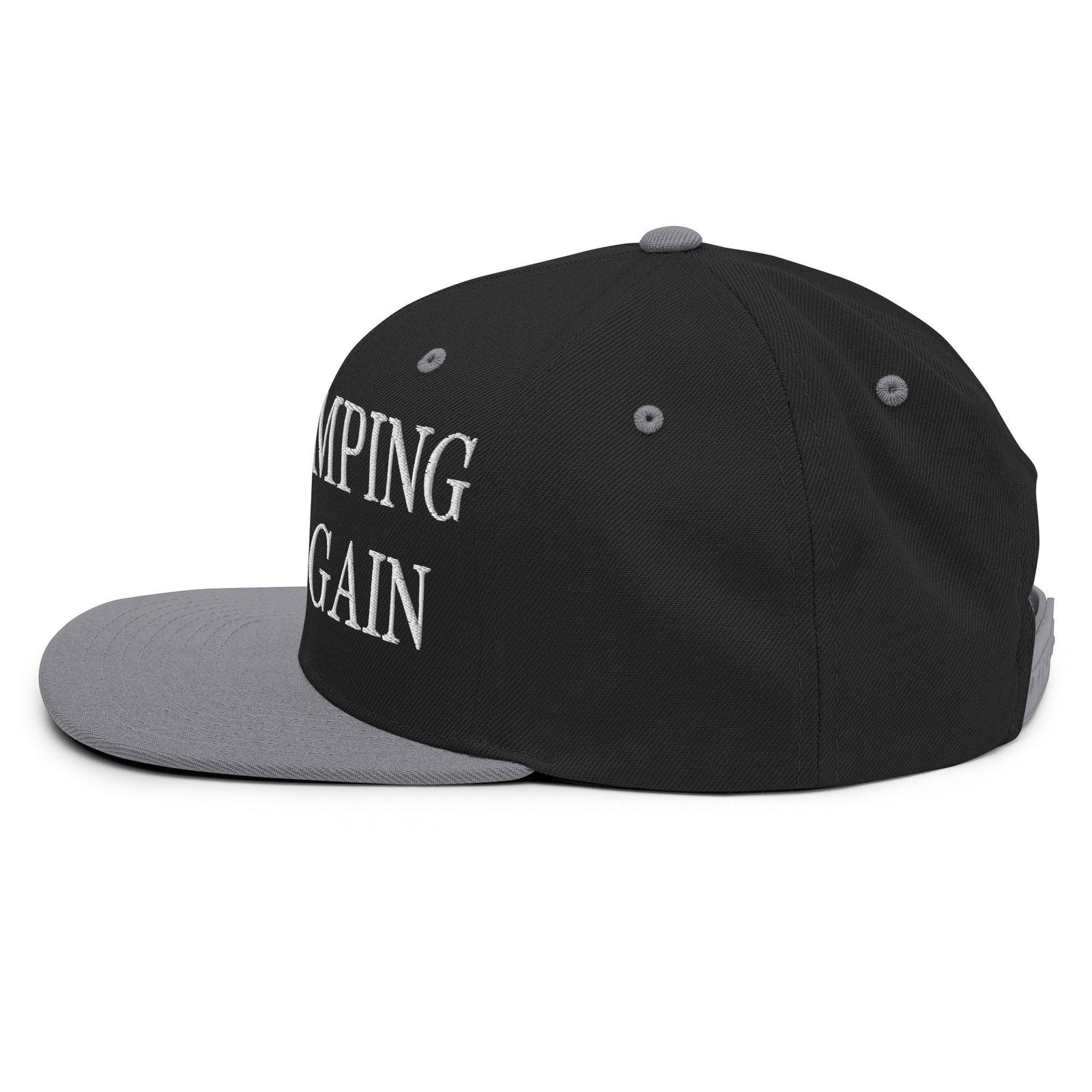 Make Camping Great Again Embroidered Flat Bill Brim Snapback Hat
