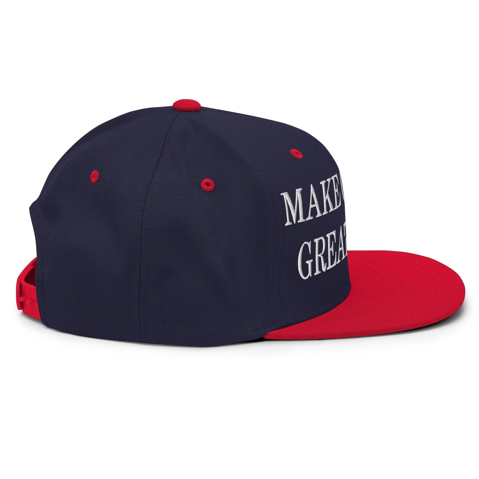Make Camping Great Again Embroidered Flat Bill Brim Snapback Hat