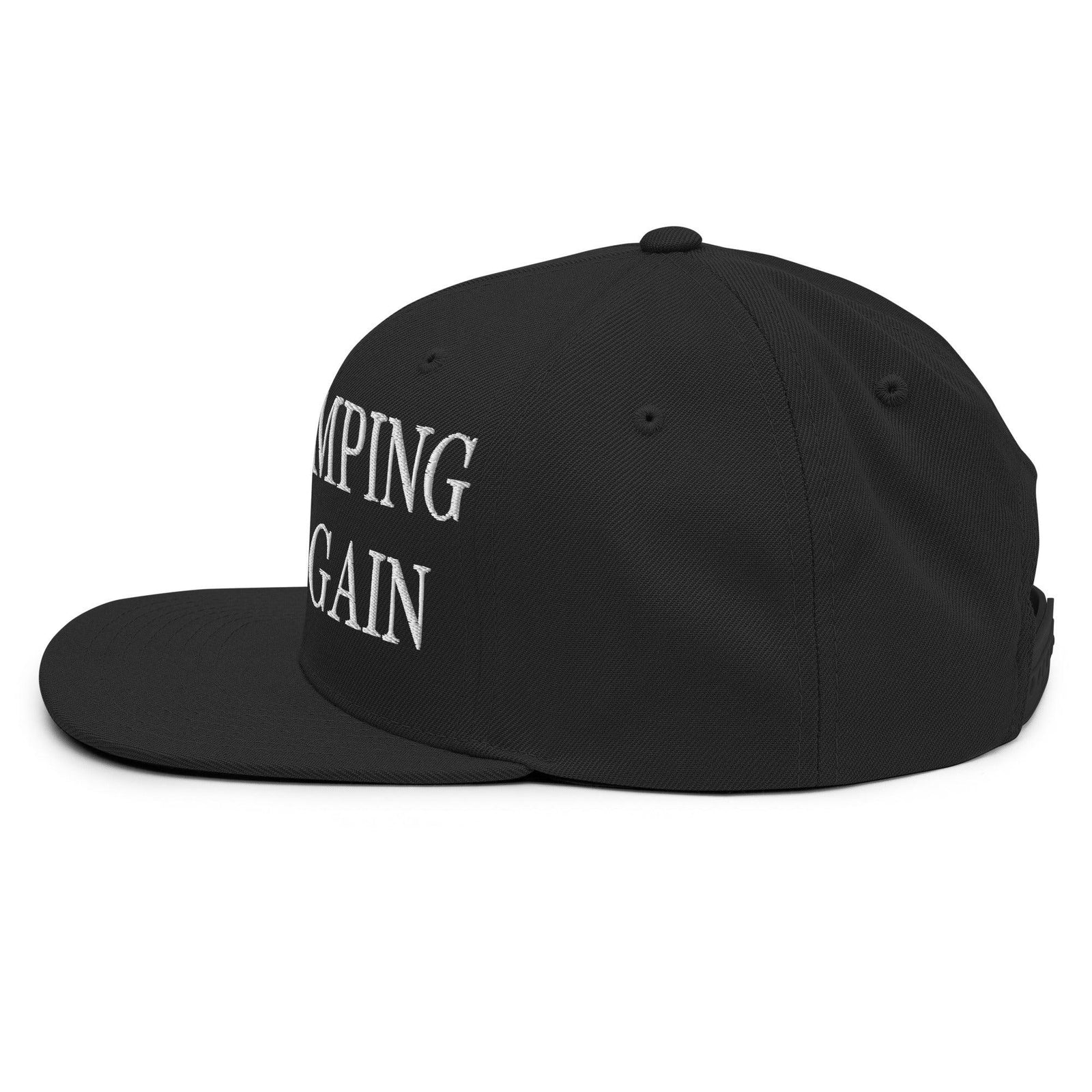 Make Camping Great Again Embroidered Flat Bill Brim Snapback Hat