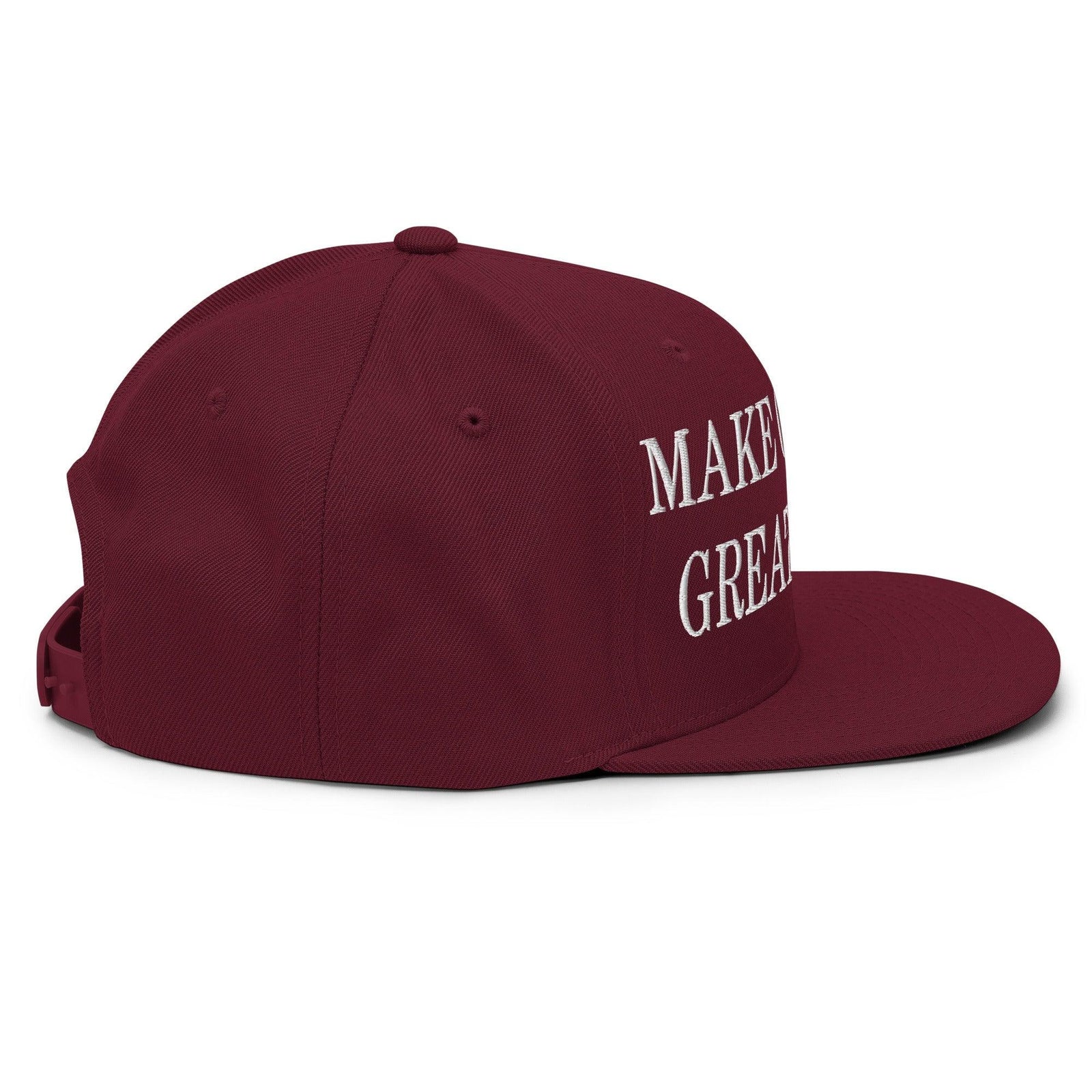 Make Camping Great Again Embroidered Flat Bill Brim Snapback Hat