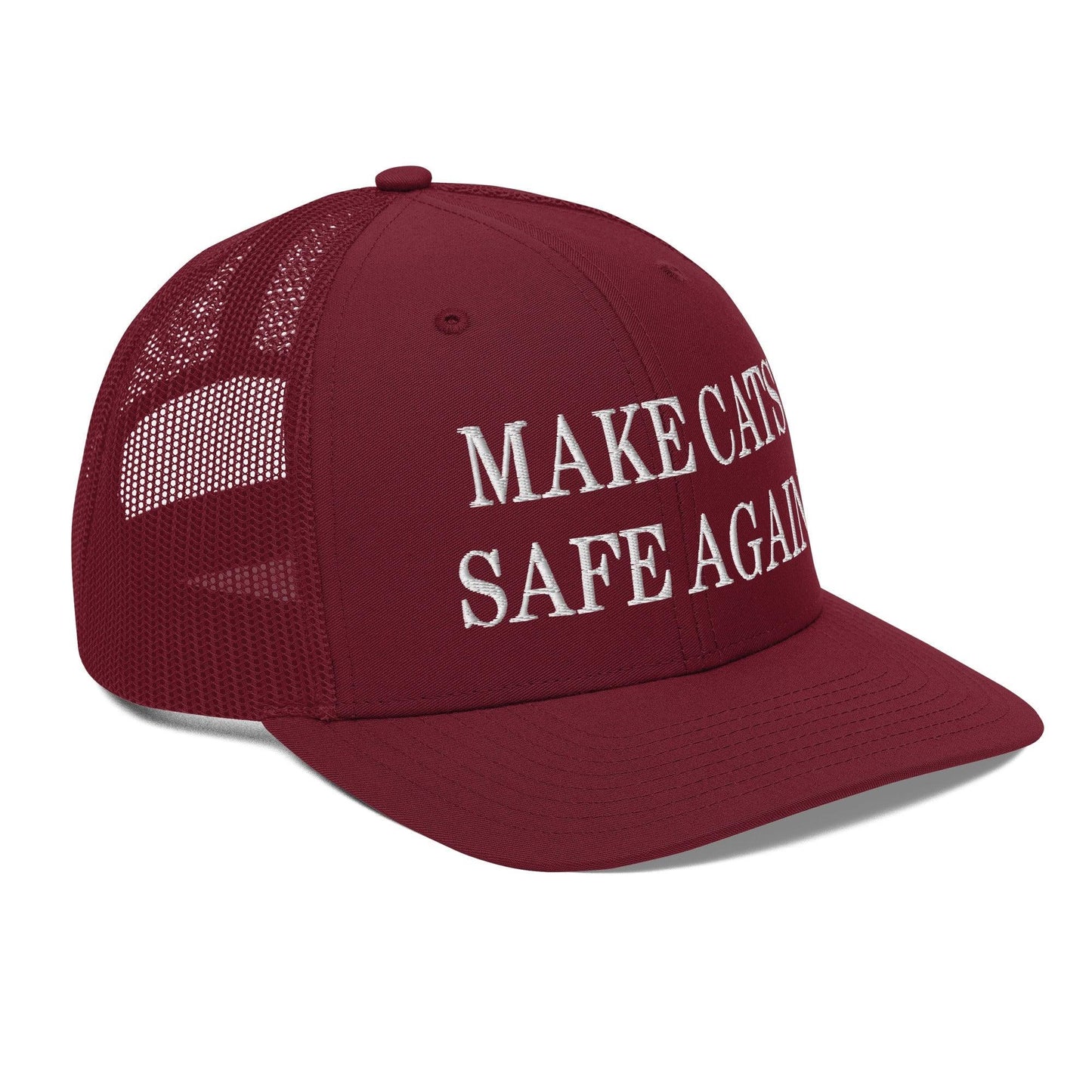 Make Cats Safe Again Embroidered Classic Mesh Trucker Hat