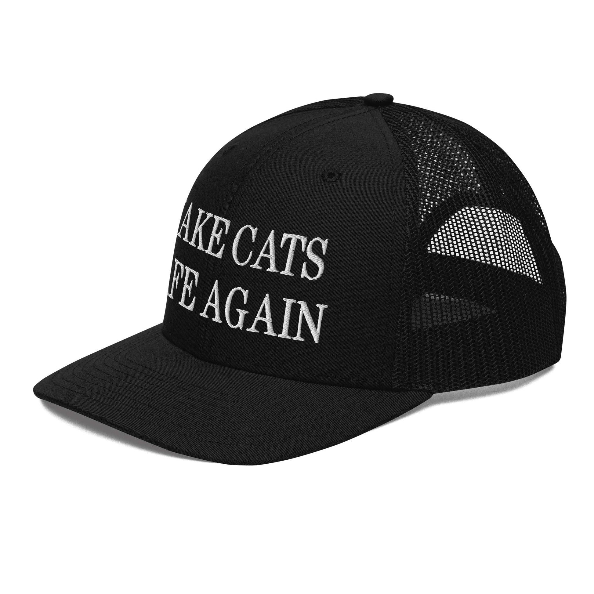 Make Cats Safe Again Embroidered Classic Mesh Trucker Hat