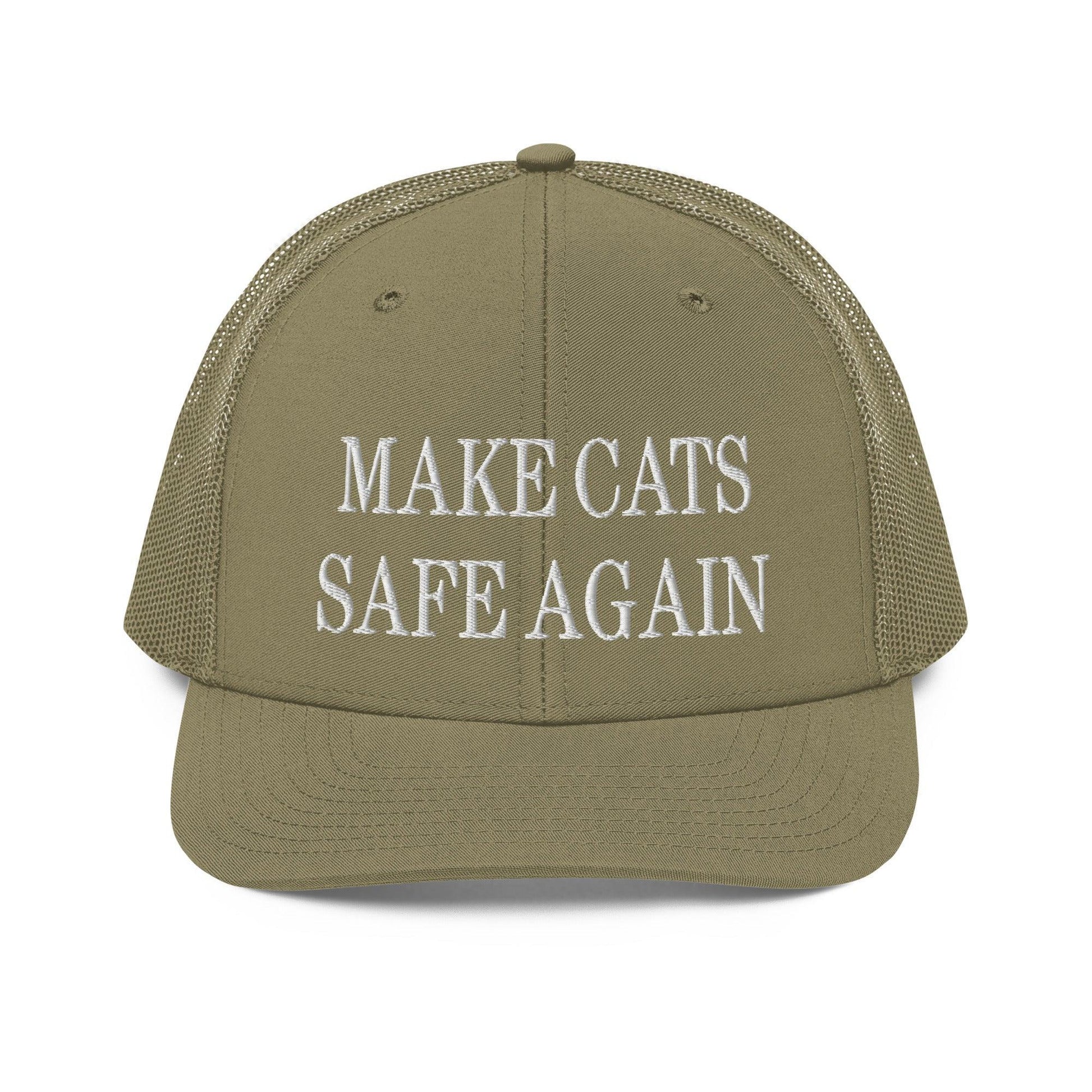 Make Cats Safe Again Embroidered Classic Mesh Trucker Hat - Loden