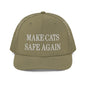 Make Cats Safe Again Embroidered Classic Mesh Trucker Hat - Loden