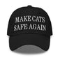 Make Cats Safe Again Embroidered Dad Hat - Black