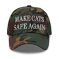 Make Cats Safe Again Embroidered Dad Hat - Green Camo