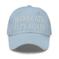 Make Cats Safe Again Embroidered Dad Hat - Light Blue