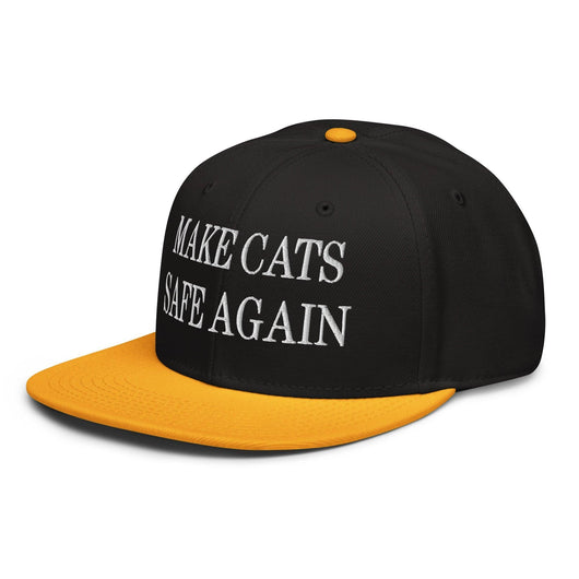 Make Cats Safe Again Embroidered Flat Brim Bill Snapback Hat