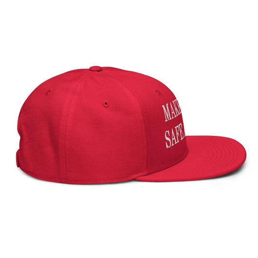 Make Cats Safe Again Embroidered Flat Brim Bill Snapback Hat