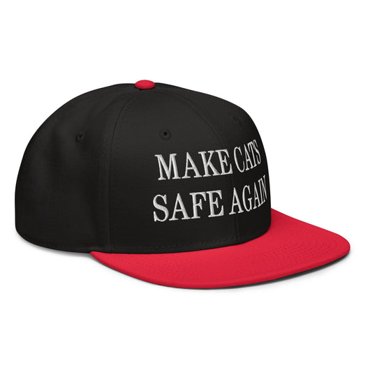 Make Cats Safe Again Embroidered Flat Brim Bill Snapback Hat