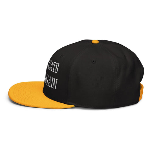 Make Cats Safe Again Embroidered Flat Brim Bill Snapback Hat