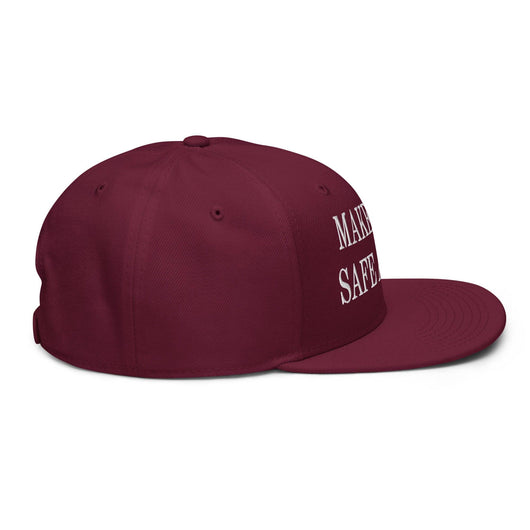 Make Cats Safe Again Embroidered Flat Brim Bill Snapback Hat