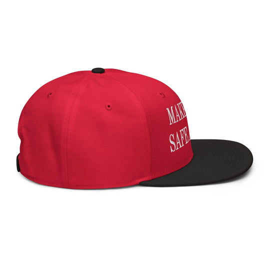 Make Cats Safe Again Embroidered Flat Brim Bill Snapback Hat