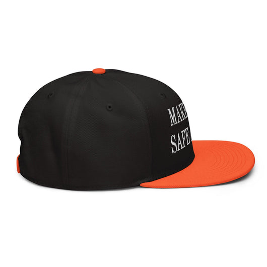 Make Cats Safe Again Embroidered Flat Brim Bill Snapback Hat