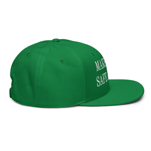 Make Cats Safe Again Embroidered Flat Brim Bill Snapback Hat