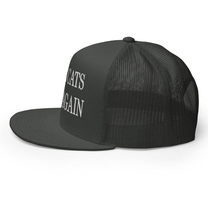 Make Cats Safe Again Embroidered Mesh Flat Bill Brim Trucker Hat