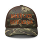 Make Cats Safe Again Embroidered Orange Camo Trucker Hat - Camo/Brown