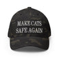 Make Cats Safe Again Embroidered Stretch Fit Baseball Hat - Multicam Black / S/M