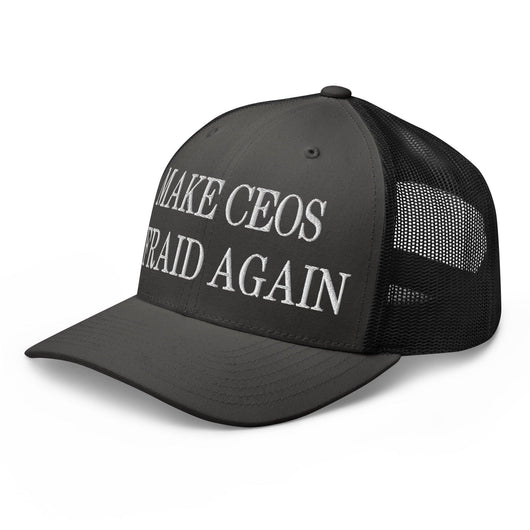 Make CEOs Afraid Again Embroidered Mesh Trucker Hat