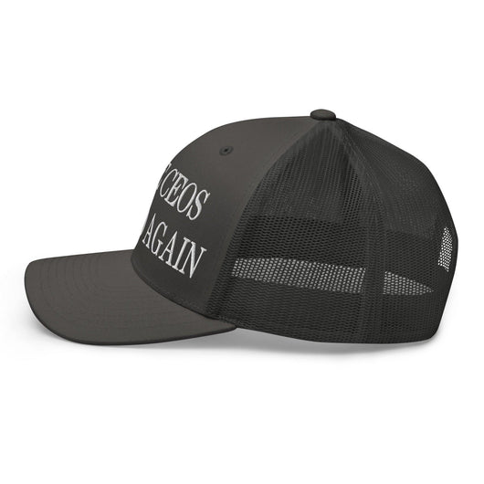 Make CEOs Afraid Again Embroidered Mesh Trucker Hat