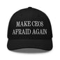 Make CEOs Afraid Again Embroidered Mesh Trucker Hat - Black