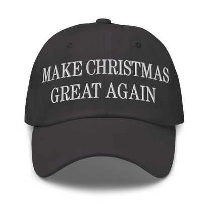 Make Christmas Great Again Embroidered Dad Hat - Dark Grey