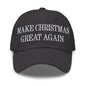Make Christmas Great Again Embroidered Dad Hat - Dark Grey