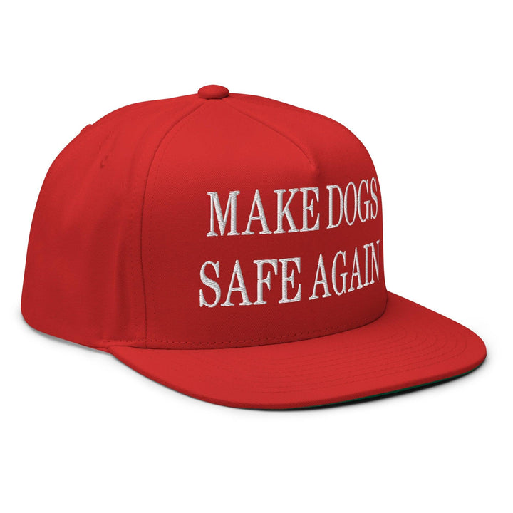 Make Dogs Safe Again Embroidered 5 Panel Flat Bill Brim Snapback Hat