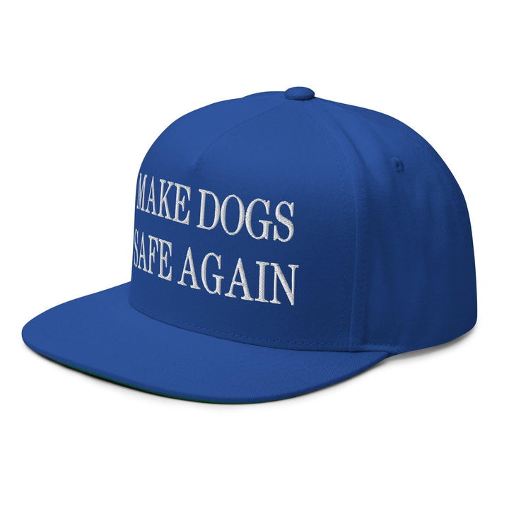 Make Dogs Safe Again Embroidered 5 Panel Flat Bill Brim Snapback Hat