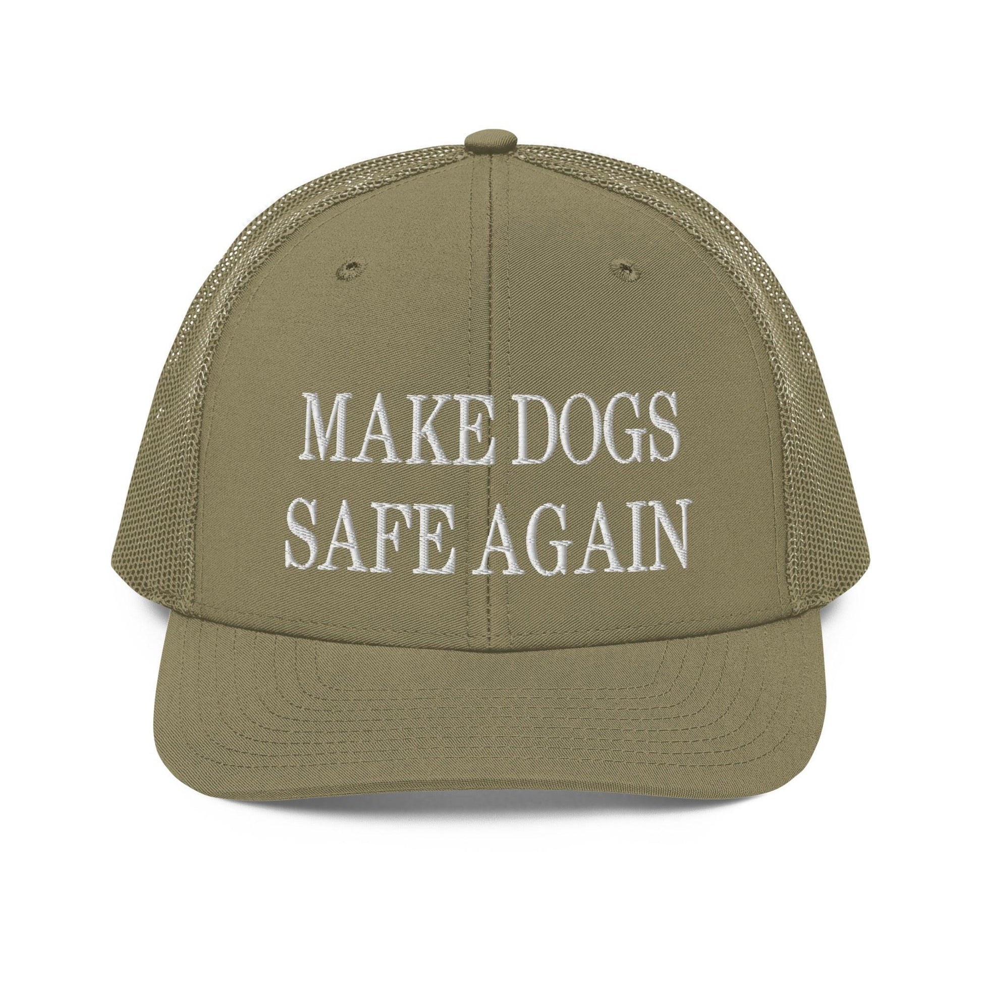 Make Dogs Safe Again Embroidered Classic Mesh Trucker Hat - Loden