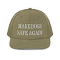 Make Dogs Safe Again Embroidered Classic Mesh Trucker Hat - Loden