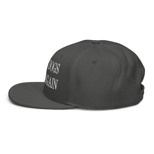 Make Dogs Safe Again Embroidered Flat Brim Bill Snapback Hat