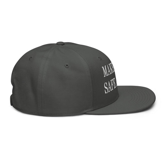 Make Dogs Safe Again Embroidered Flat Brim Bill Snapback Hat