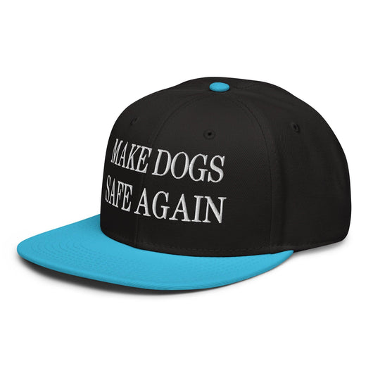 Make Dogs Safe Again Embroidered Flat Brim Bill Snapback Hat