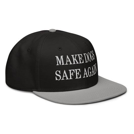 Make Dogs Safe Again Embroidered Flat Brim Bill Snapback Hat