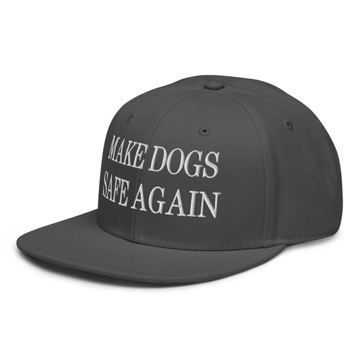 Make Dogs Safe Again Embroidered Flat Brim Bill Snapback Hat