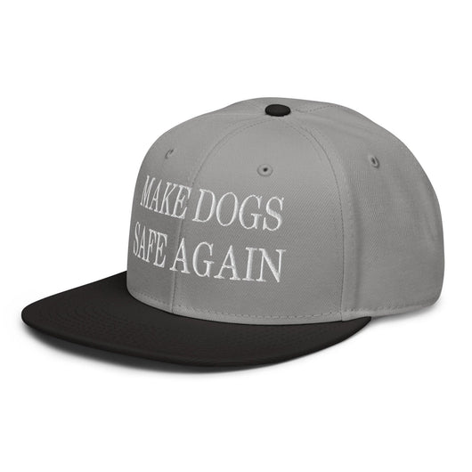 Make Dogs Safe Again Embroidered Flat Brim Bill Snapback Hat