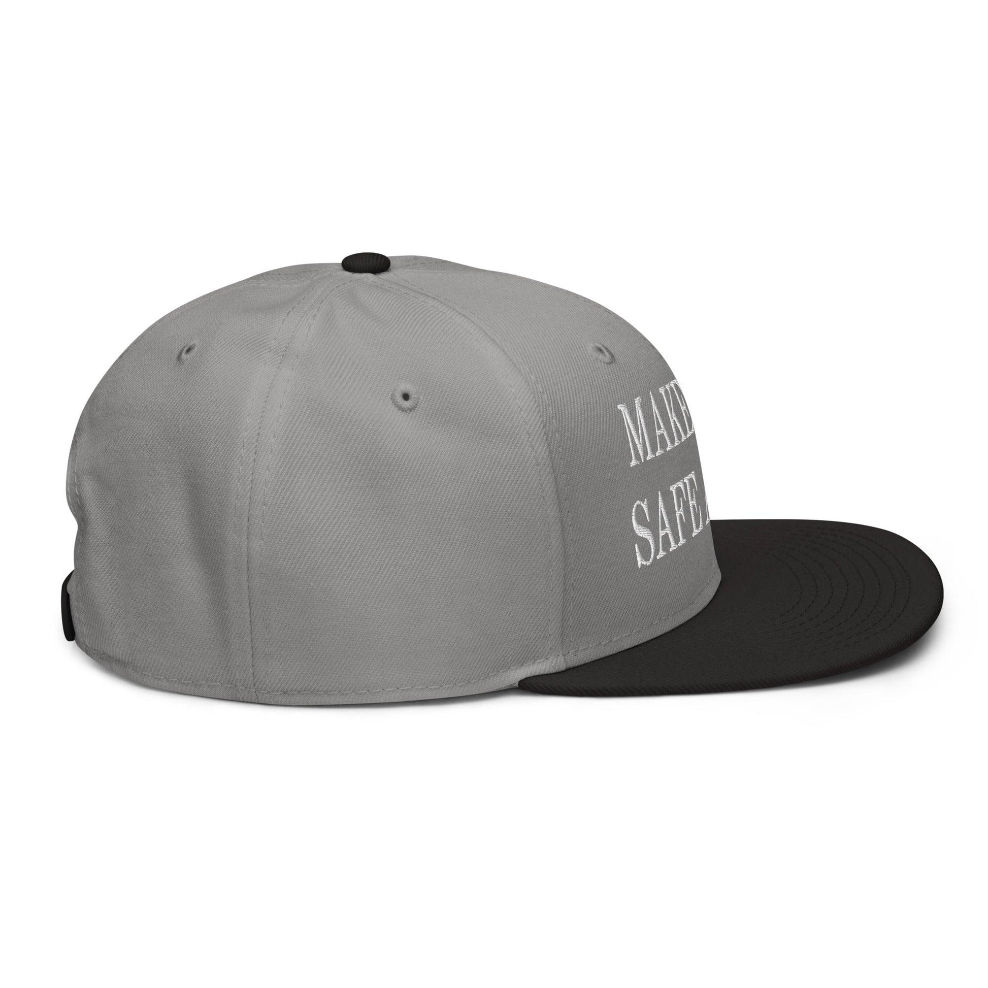 Make Dogs Safe Again Embroidered Flat Brim Bill Snapback Hat